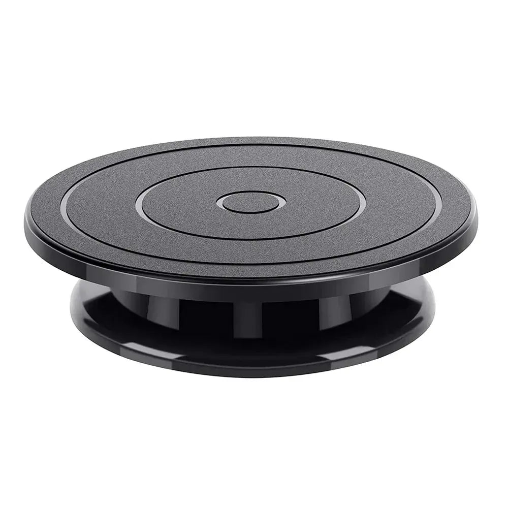 Rotating Cake Stand with 360° Spin, 28cm Square