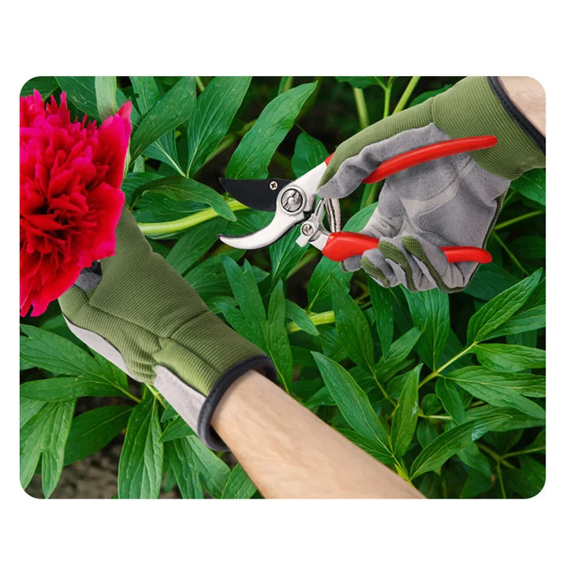 Thorn Proof Gardening Gloves with Long Leather Protection