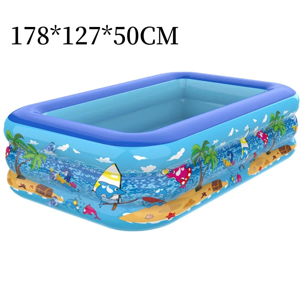 Fun Kids Inflatable Swimming Pool with Colorful Design