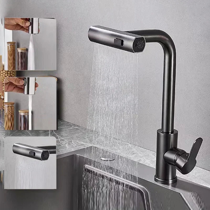 Modern Waterfall Kitchen Faucet Sleek Design