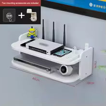 Wall Mount WiFi Router Shelf with Cable Management