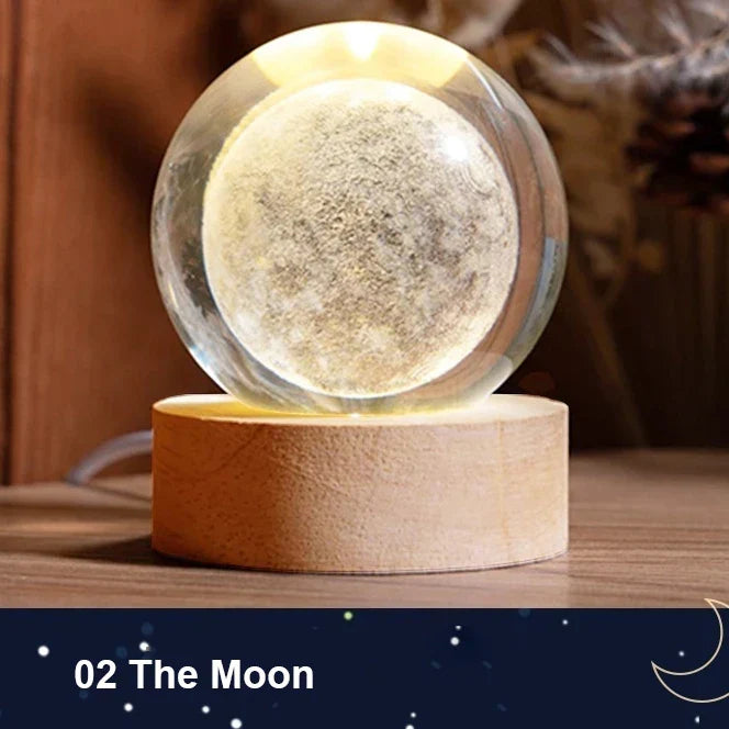 Colorful Galaxy Night Lamp | LED Crystal Ball with Starry Design