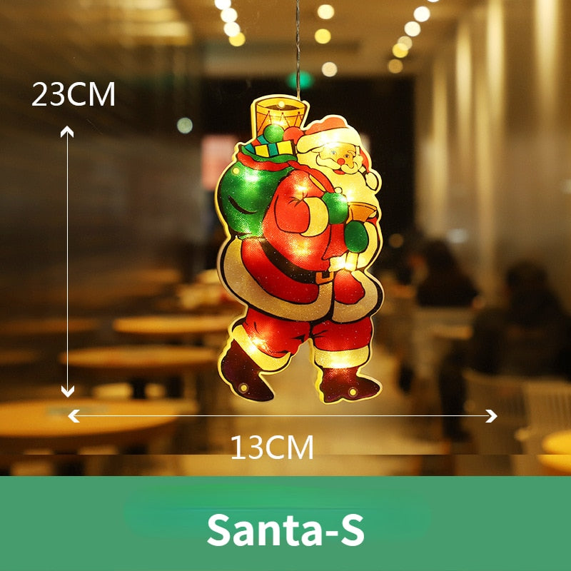 Colorful LED Christmas Window String Lights