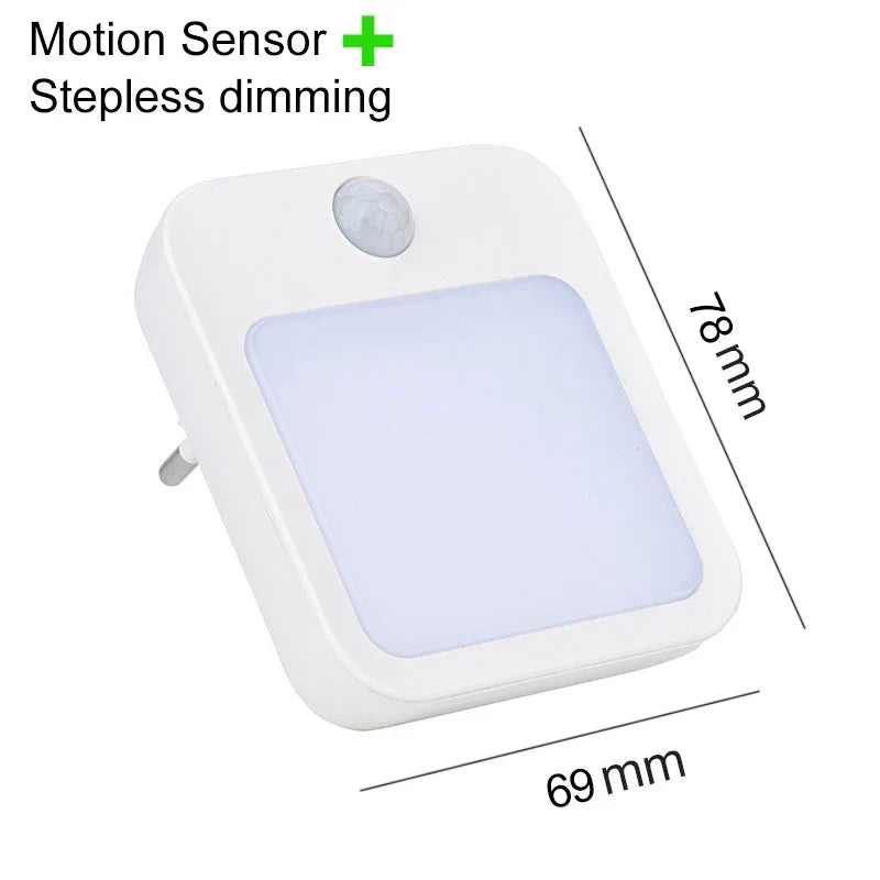 Compact Motion Sensor Night Lamp with Warm White Light