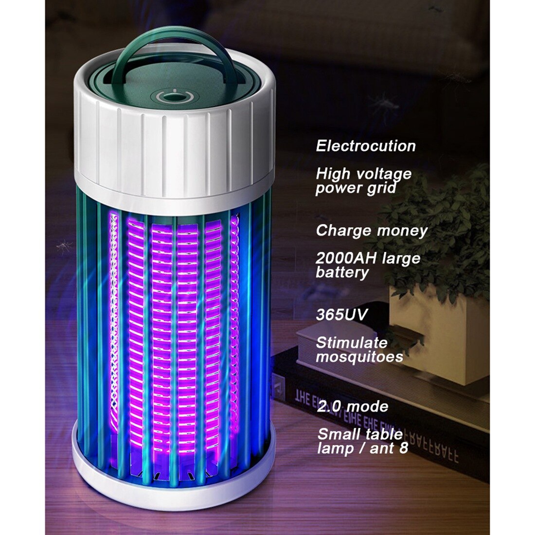 Portable Solar Powered Bug Zapper Camping Light