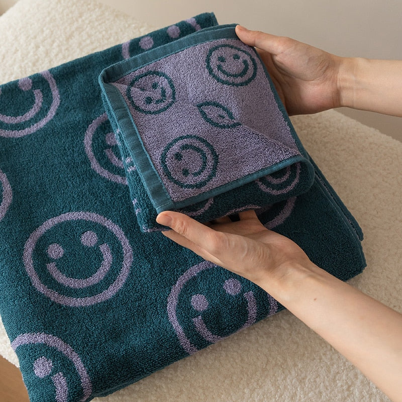 Fun Happy Face Beach Towel