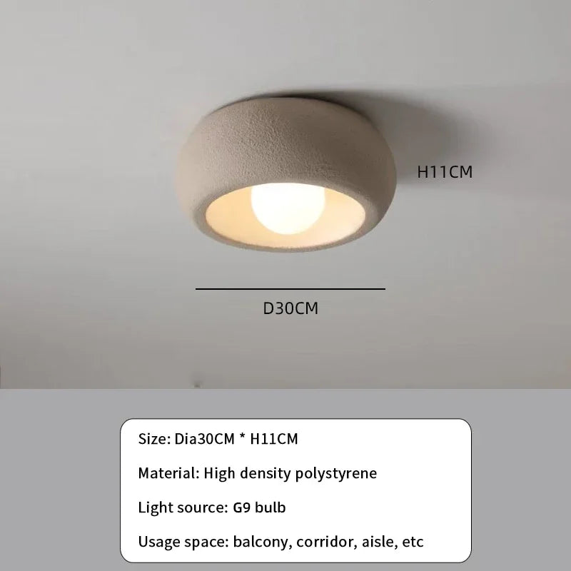 Simple Asian Style Round LED Ceiling Light