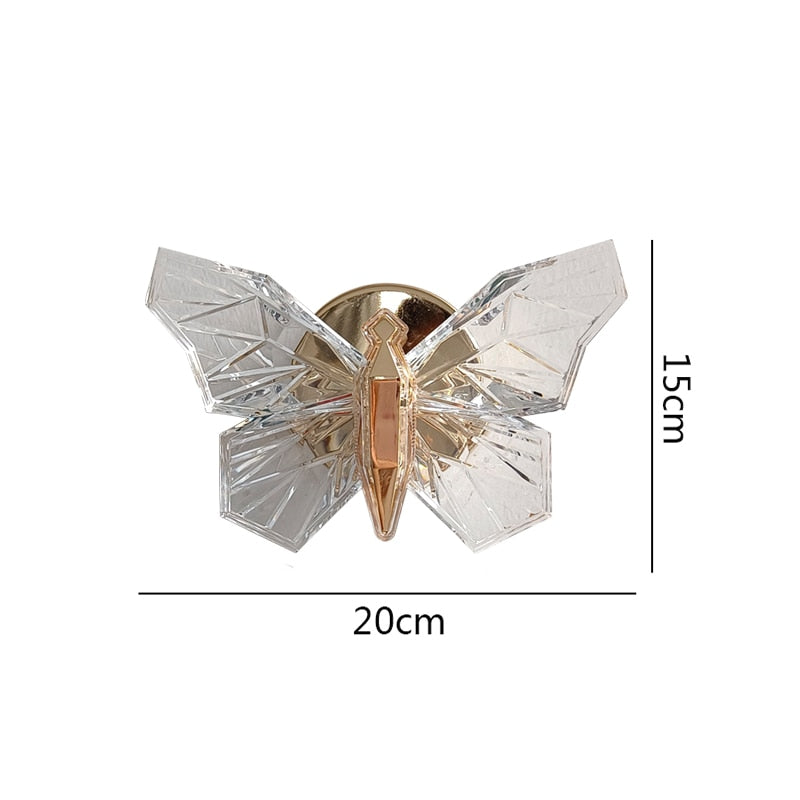 Simple White Butterfly Wall Light