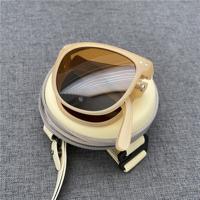Stylish UV Protection Folding Clear Lens Sunglasses