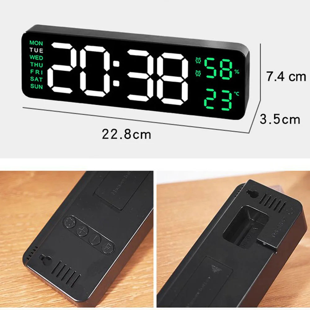 Compact Digital Clock with Alarm and Date
