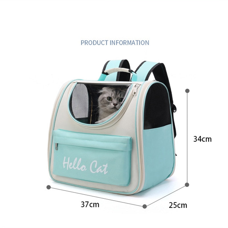 Ventilated Clear Kitty Travel Bag