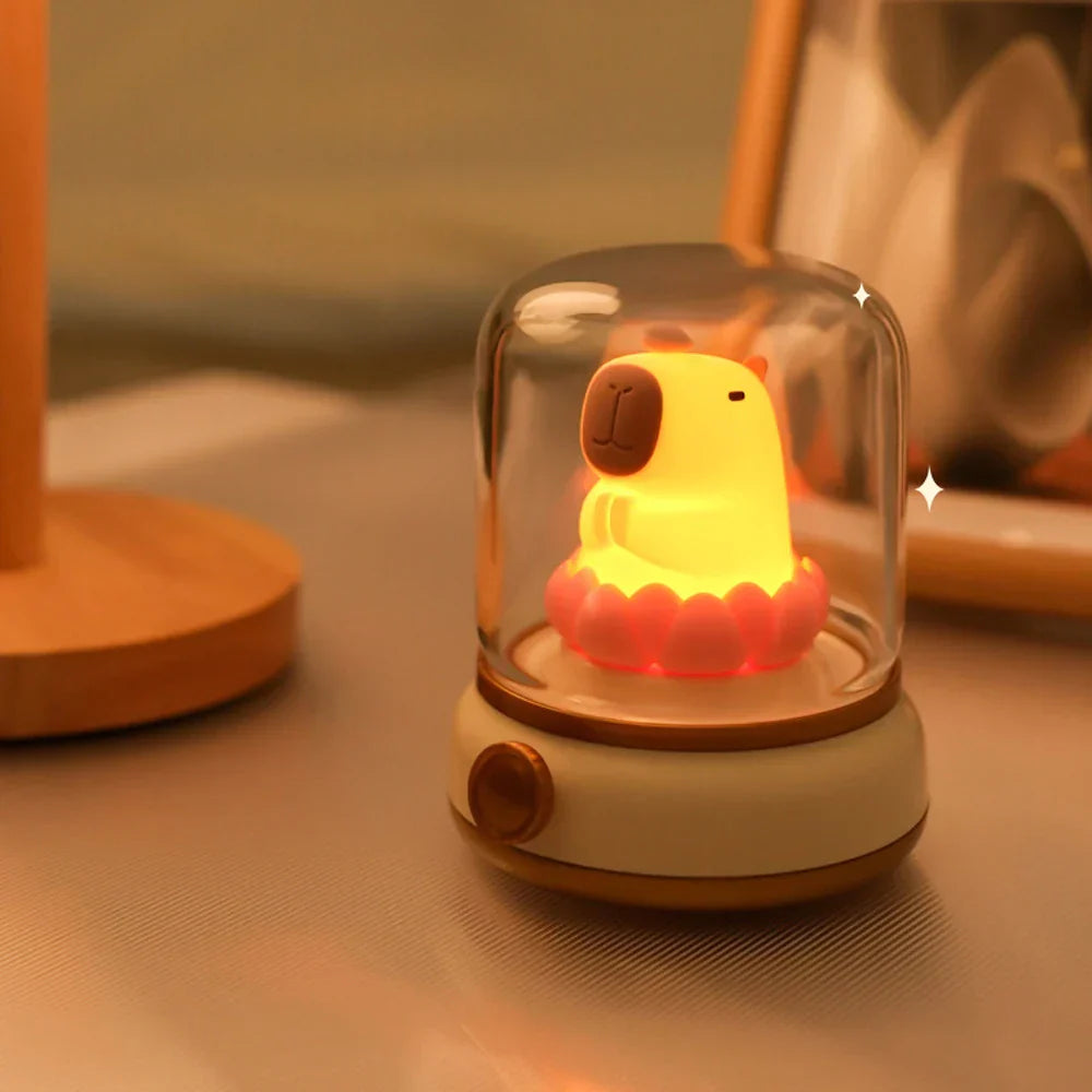 Cozy LED Nightlight | Vintage Oil Lamp Style | USB Powered