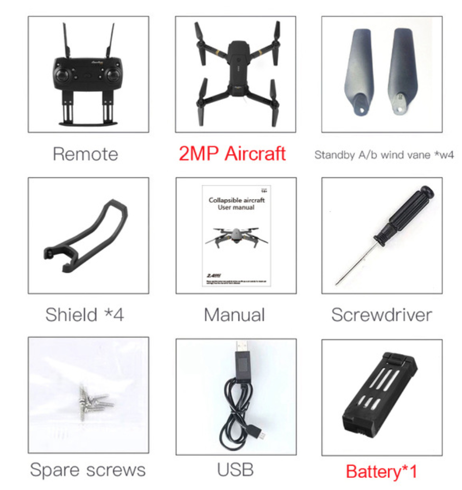 Portable Mini HD Folding Drone With 2MP Camera