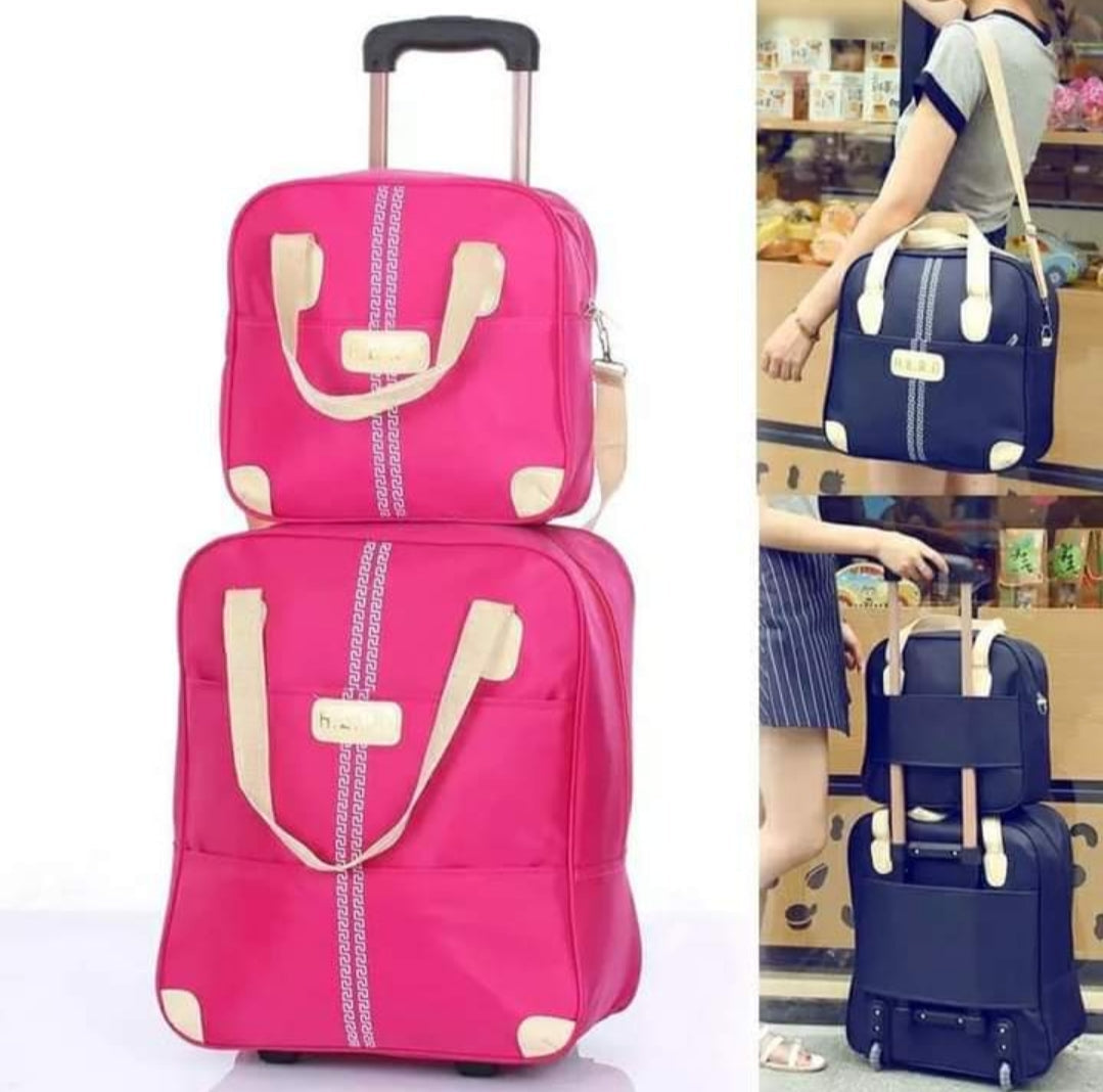 Practical 2 in 1 Rolling Travel Luggage Bag