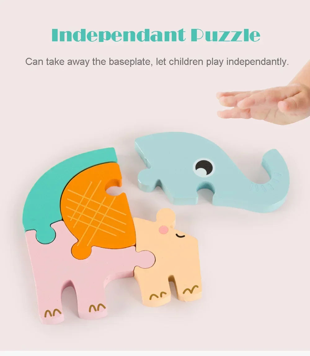 Lightweight Wood Toy Airplane Puzzle for Kids
