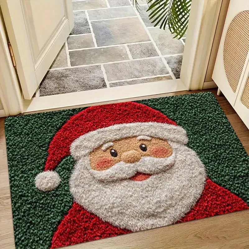 Fun Christmas Doormat with Santa & Gingerbread Design