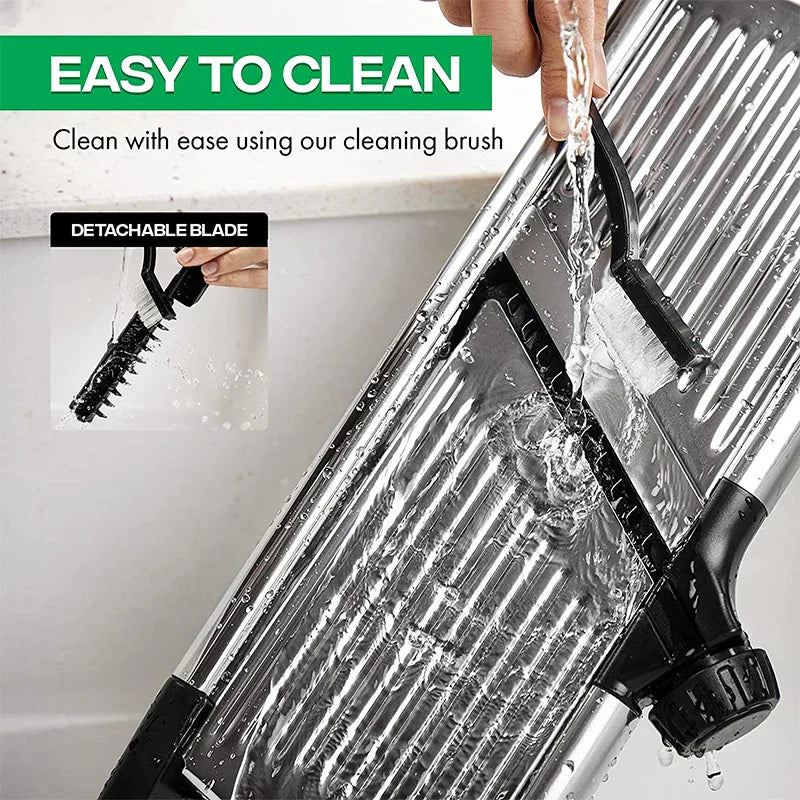 Easy Vegetable Slicer with Adjustable Stainless Steel Blade