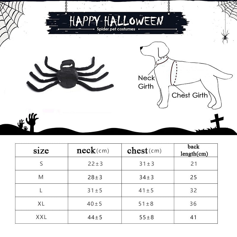 Cute Black Spider Pet Suit