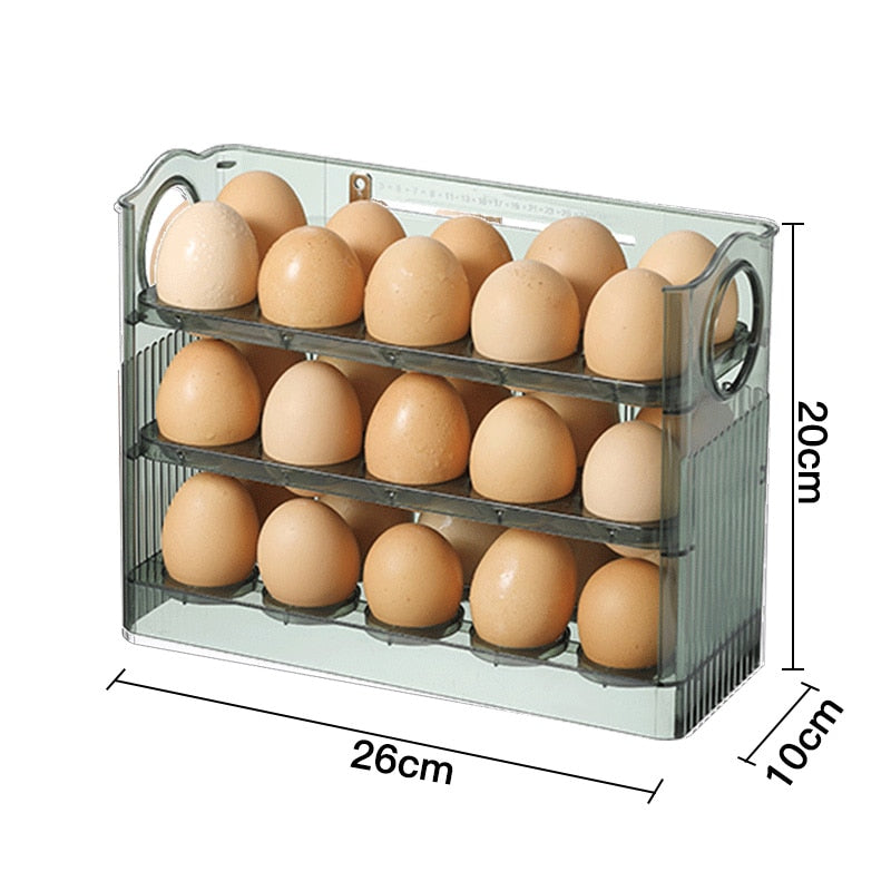 Space Saving Auto Flip Egg Tray