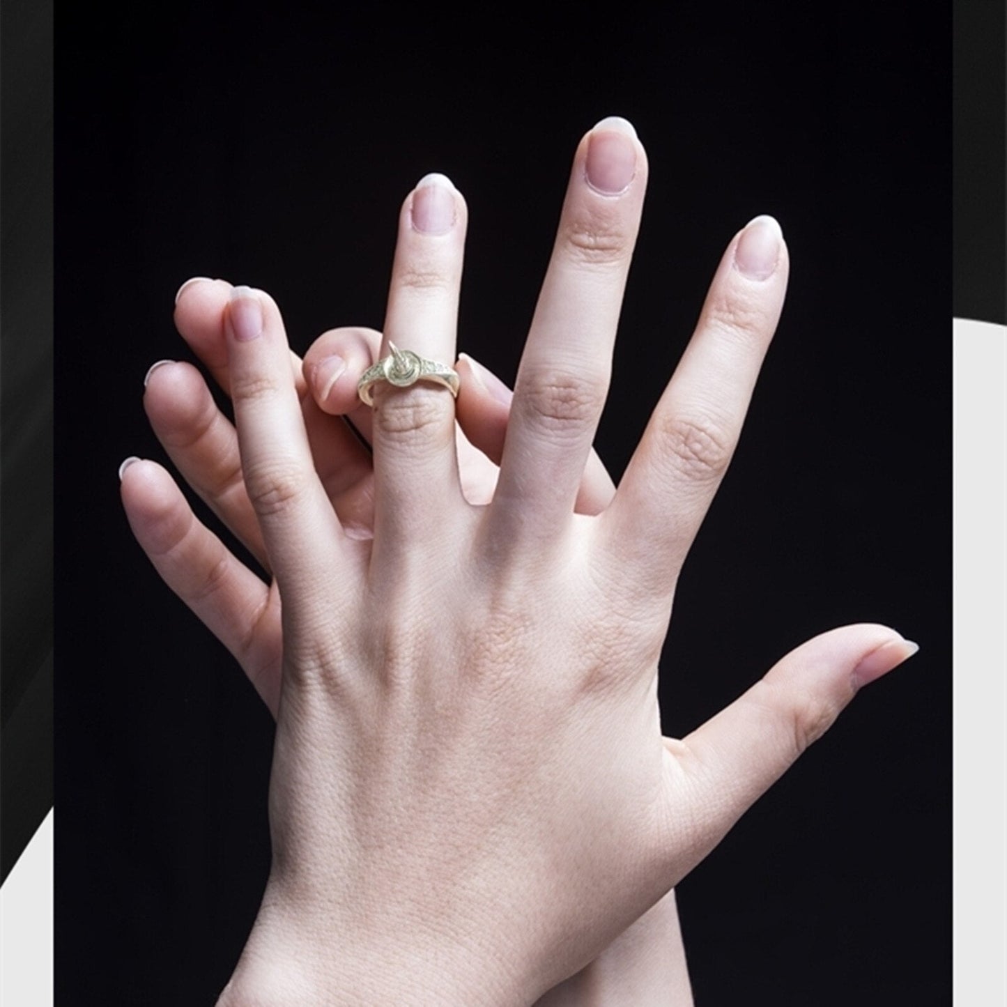 Covert Black Onyx Secret Blade Ring