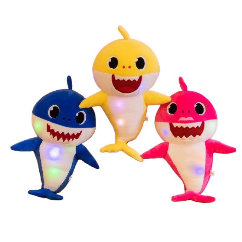 Cute Shark Singing Plush Toy with Lights