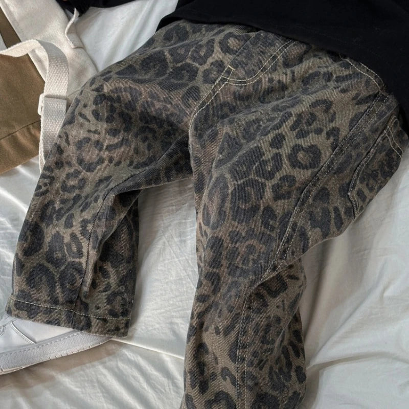 Soft Leopard Kids Jeans - Black Comfortable Cotton Pants