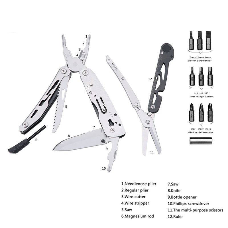 Portable Outdoor Survival Multi Tool Kit
