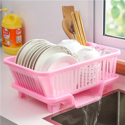 Space Saving Kitchen Sink Dish Rack Organizer