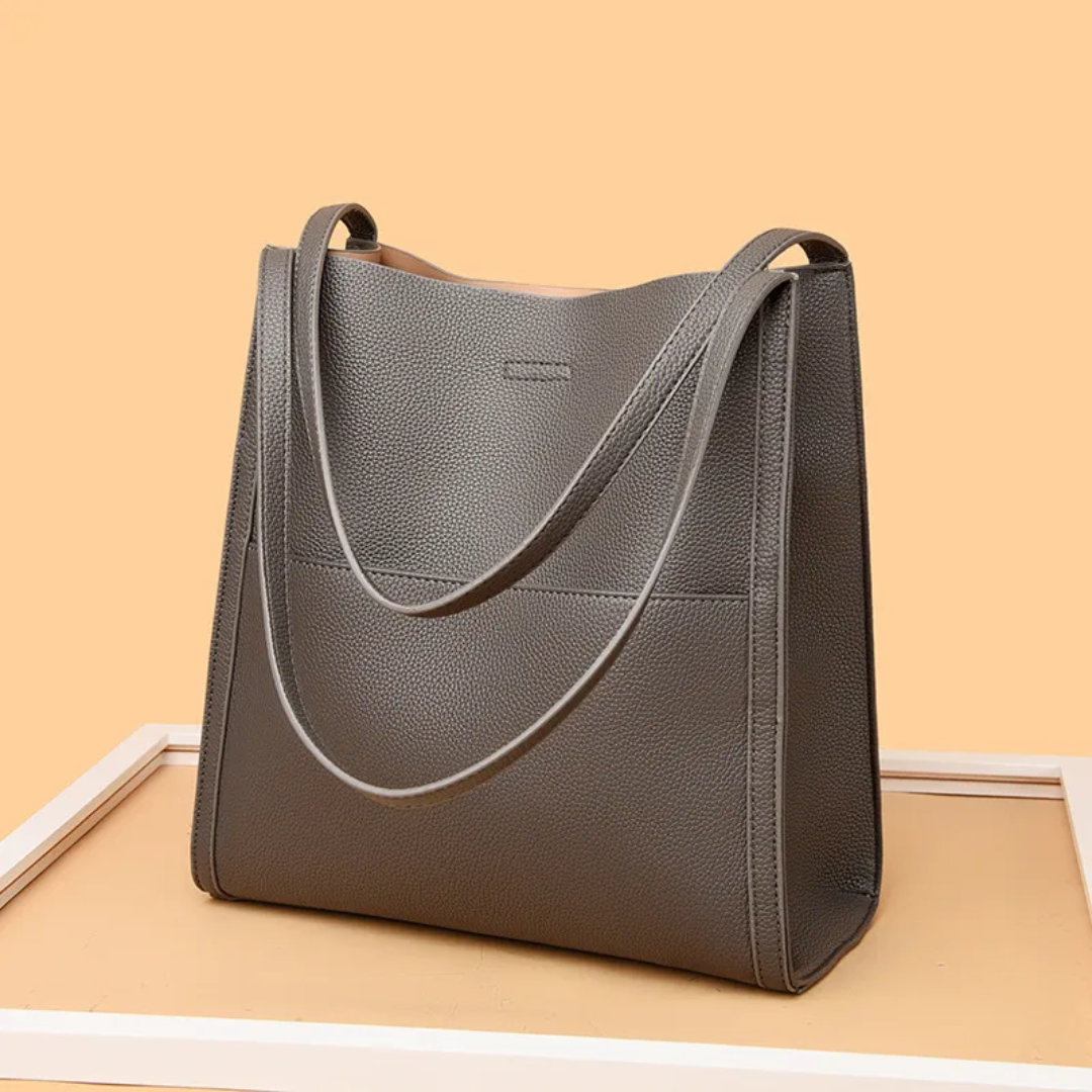 Spacious Genuine Leather Tote Bag