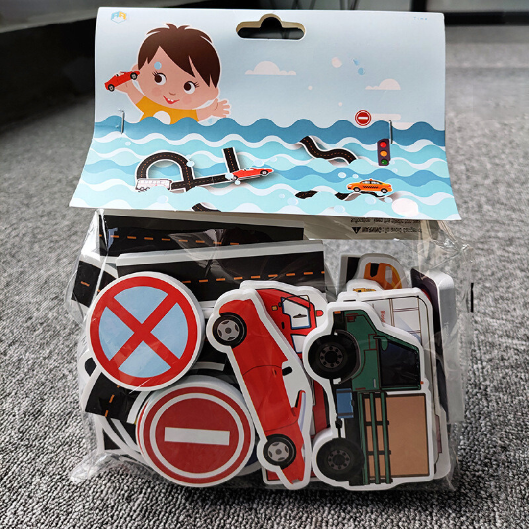 Fun Stick-on Road Car Playset
