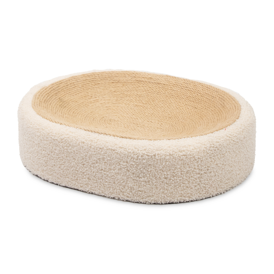 Comfy Cat Scratcher Bed in Natural Beige Color