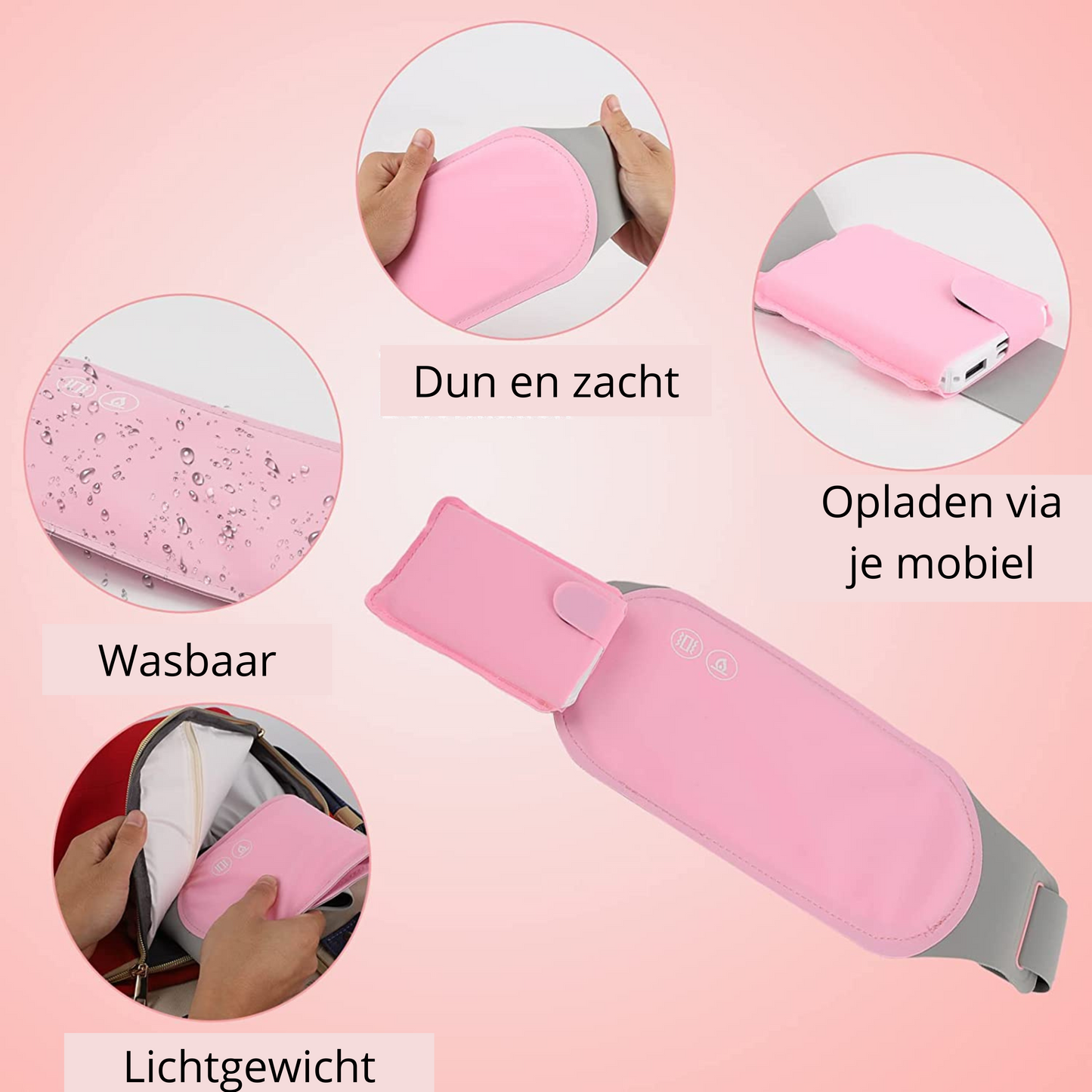 Heated Stomach Wrap for Pain Relief