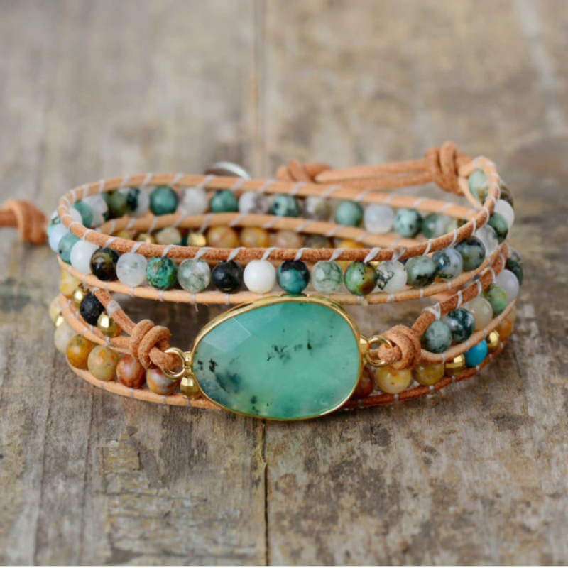 Chic Winnie Gemstone Wrap Bracelet