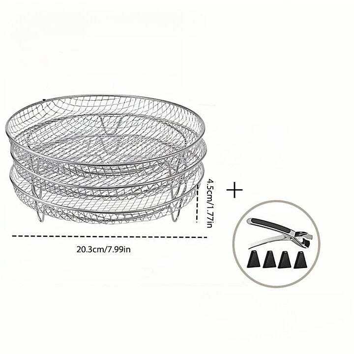 Compact 3-Tier Air Fryer Storage Rack
