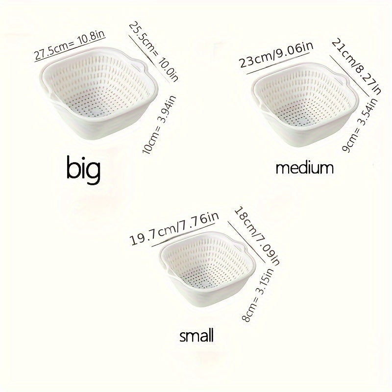 Premium Stainless Steel Sink Strainer Set of 3