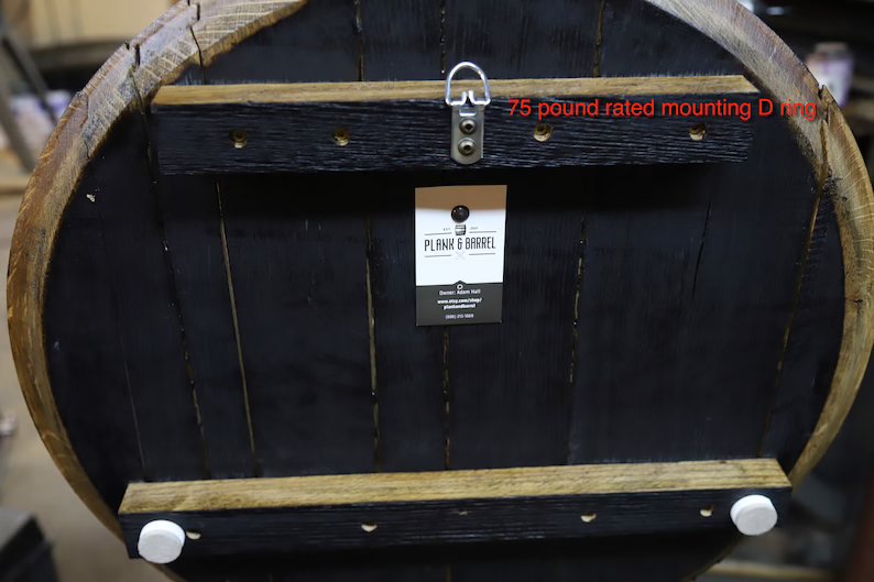 Whiskey Barrel Display Shelf