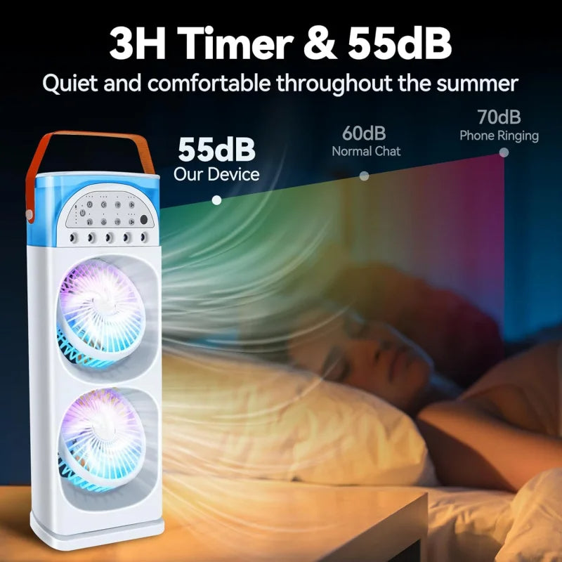 Compact Personal AC with Humidifier and Night Light