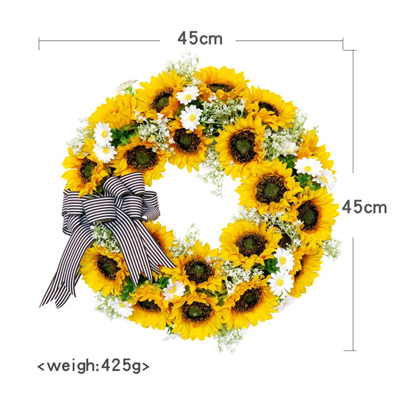 Bright Floral Circle Wreath