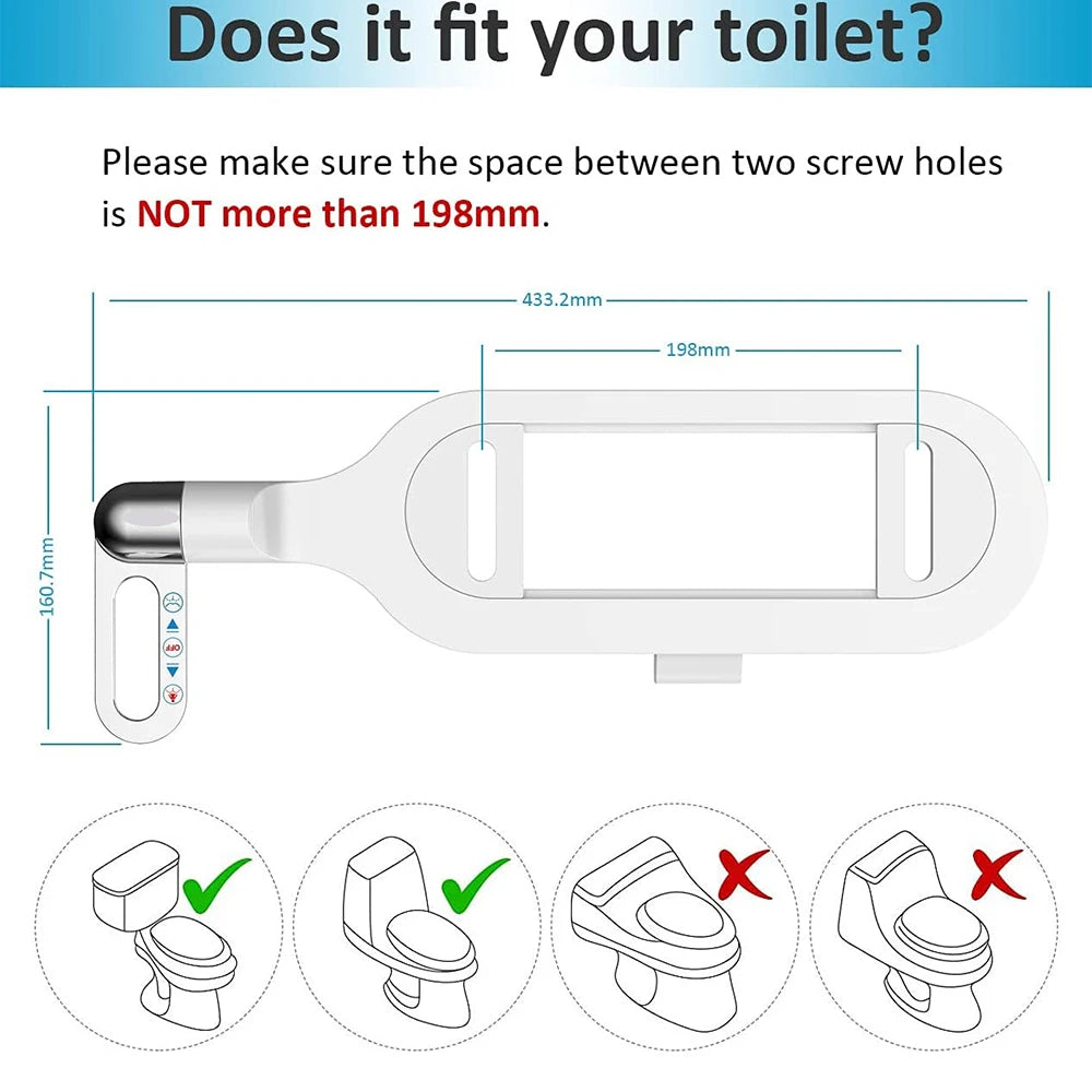 Slim Bidet Toilet Seat Attachment