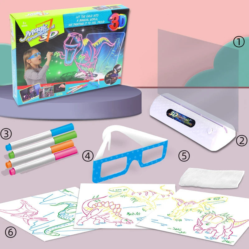 Colorful 3D LED Art Drawing Pad