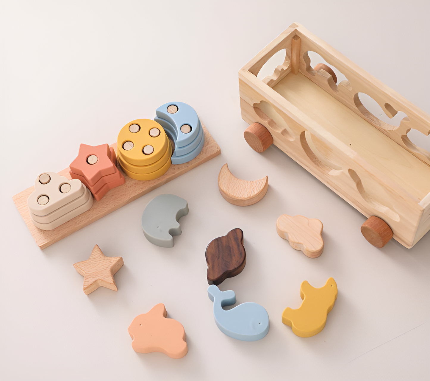 Colorful Kids Silicone Stacking Blocks Toy