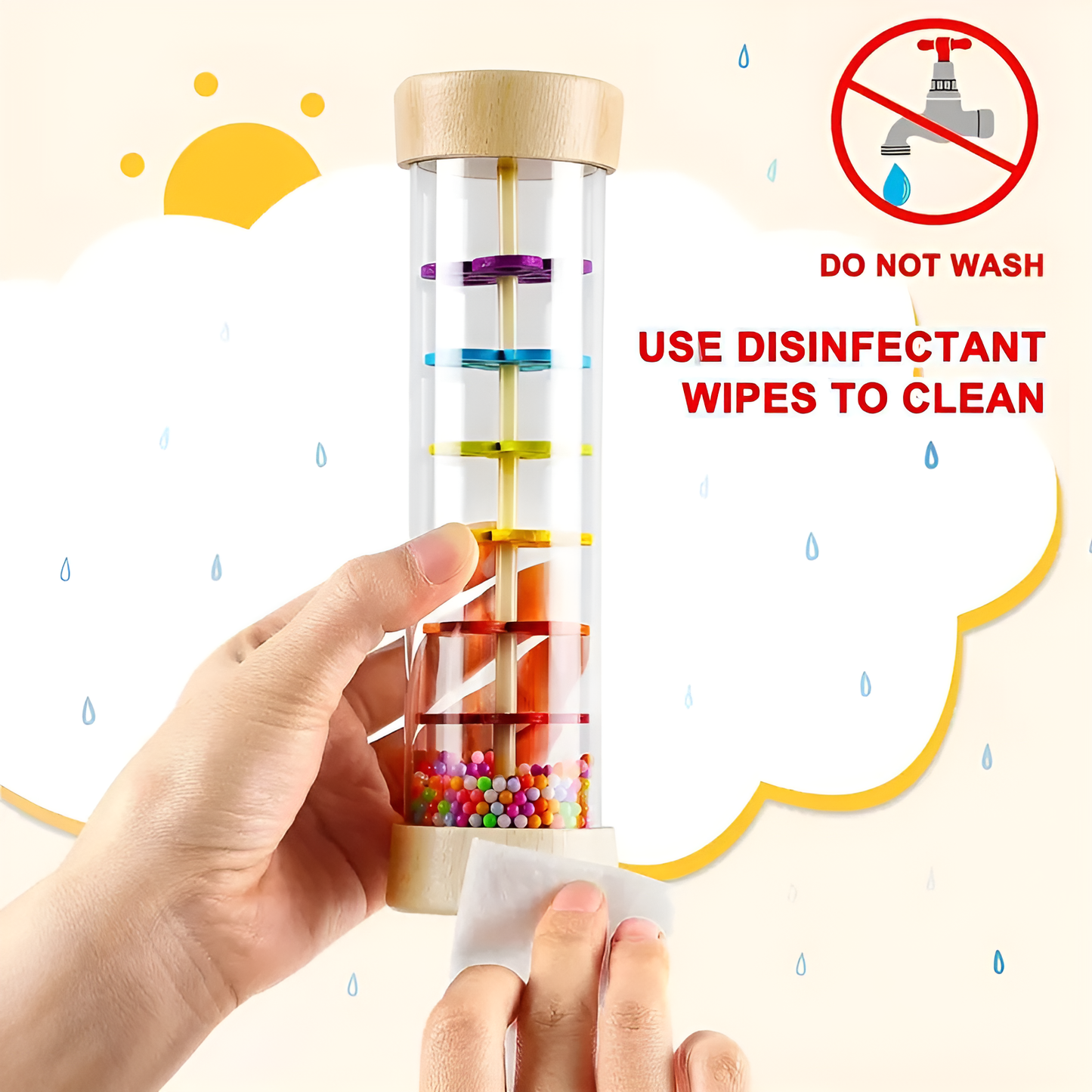 Calming Wooden Rain Sound Toy