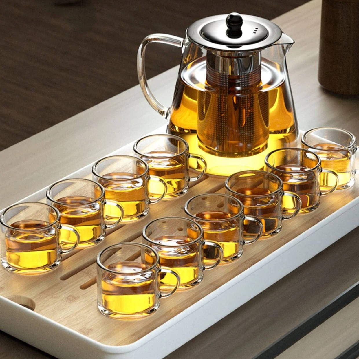 Durable Thermal Glass Tea Pot