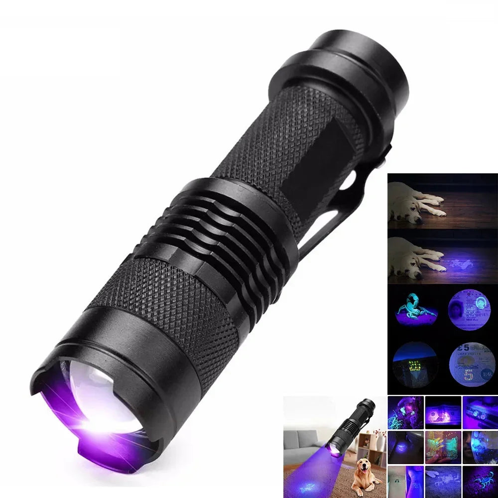 Powerful Black Light Detector Flashlight
