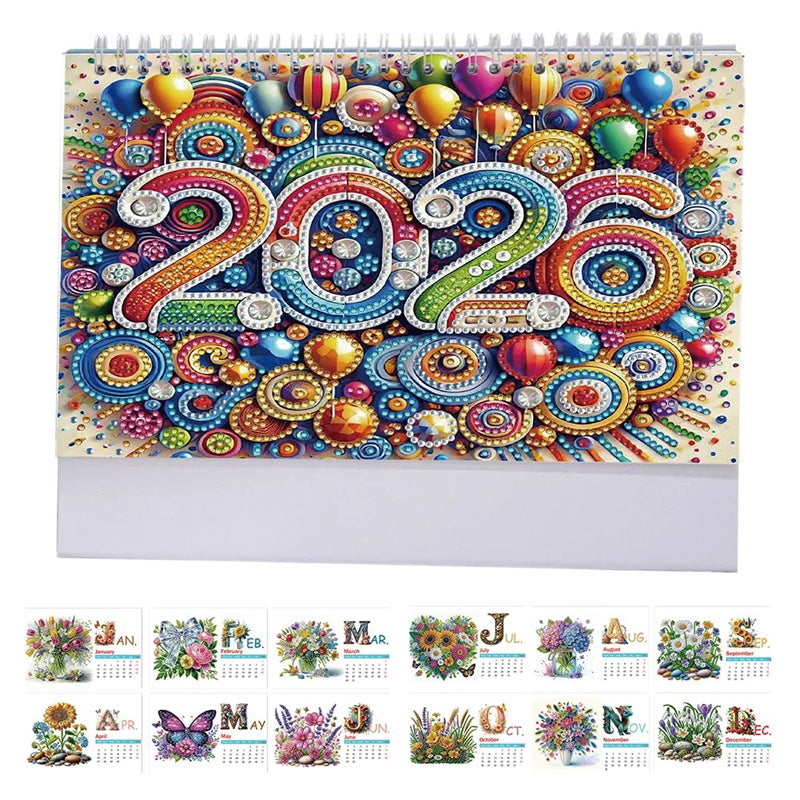 Colorful 2026 Desk Calendar Kit