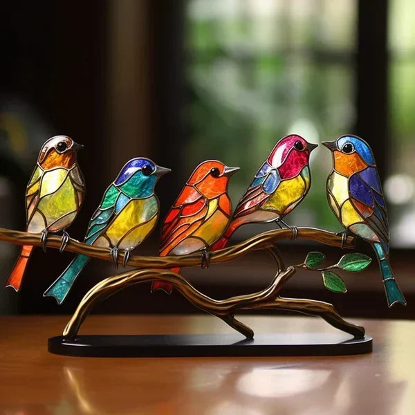 Unique Carved Wooden Bird Figurine
