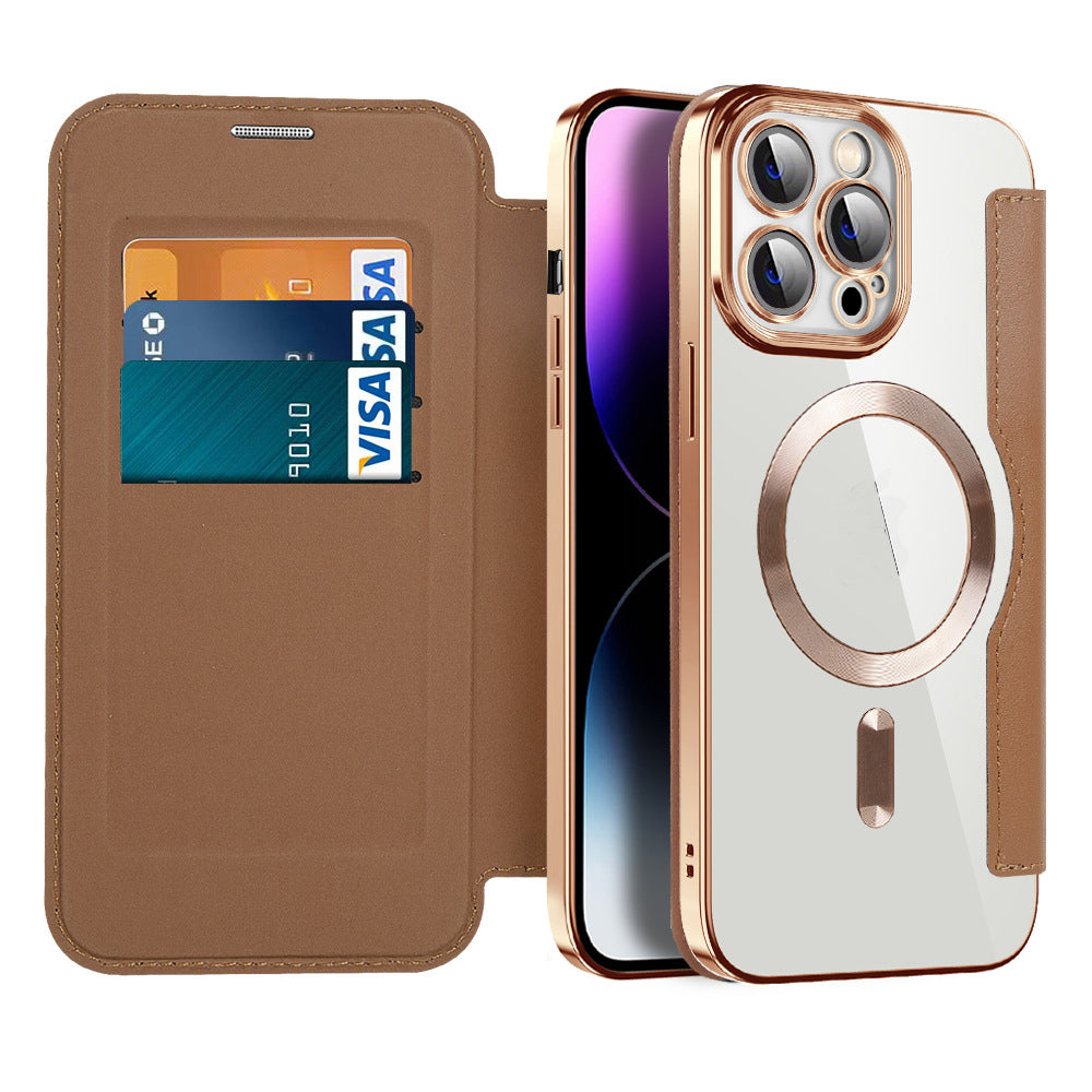 Slim Magnetic Phone Flip Cover Case