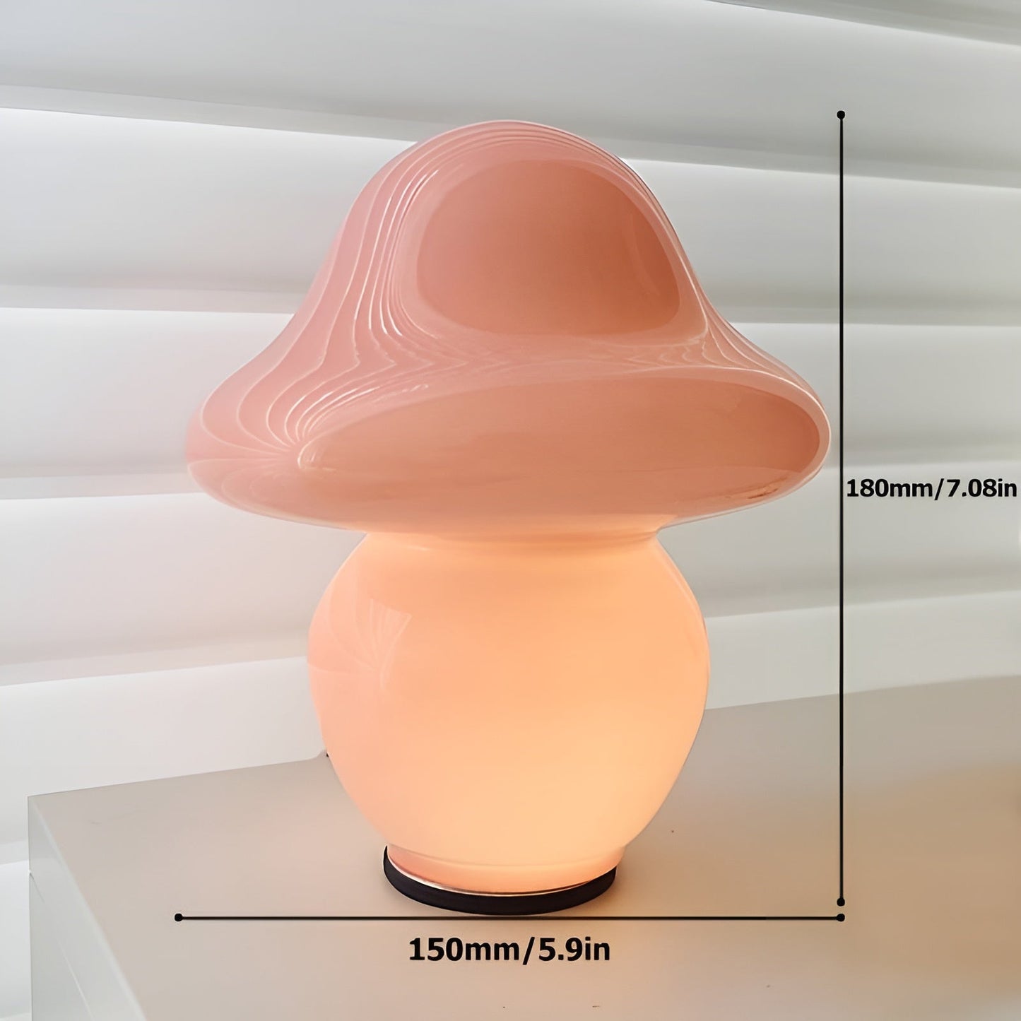 Beautiful Mushroom Glass Table Lamp