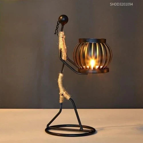 Unique Vintage Metal Candle Holder