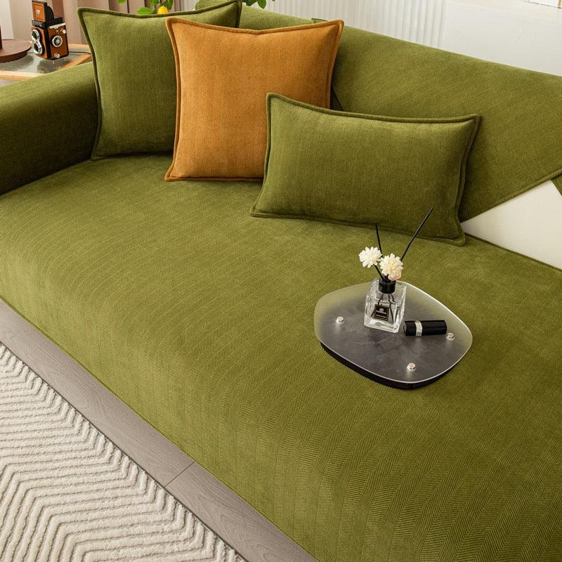 Plush Sofa Slipcover Protector Cushion
